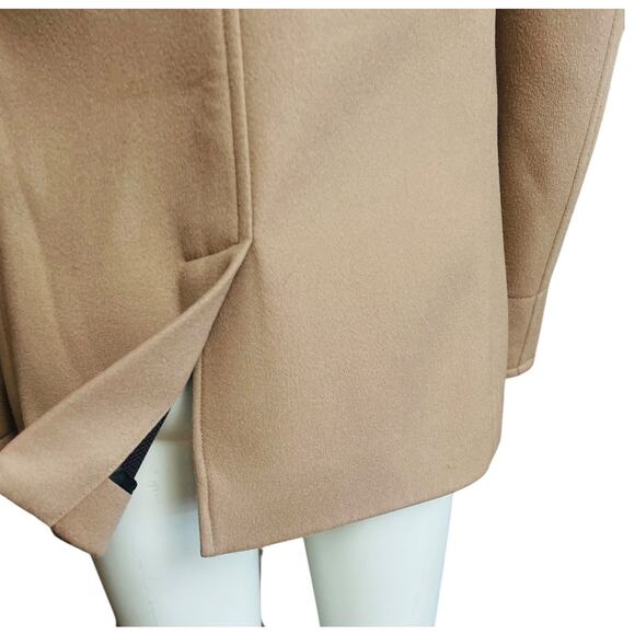 BOSS Hugo Boss Tailored T Cawel Wool Blend Coat Size US 40R Tan Pea Coat - Picture 9 of 14
